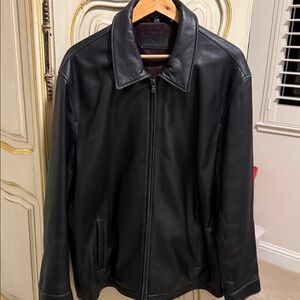 Alfano Men's Black Leather Jacket